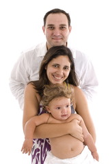 Portrait of Family - Father, Mother and Daughter .
