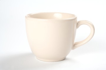 Coffe cup on white background.