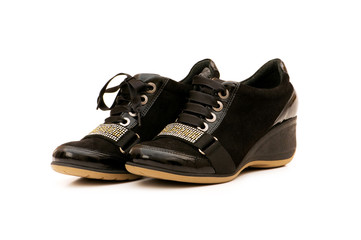 Woman shoes isolated on the white background