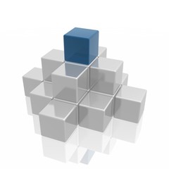 pyramid (blue and silver series)