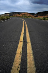 Road on the Snow Canyon in St. George, Utah