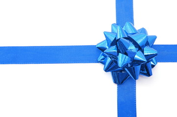 christmas gift with ribbon and copy space