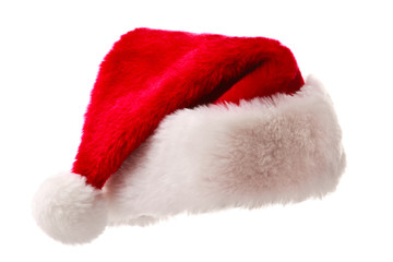 Obraz na płótnie Canvas Santa's red hat isolated on white