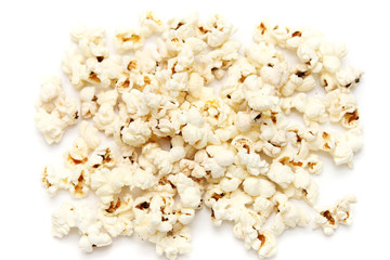shot of Popped Corn isolated on white (popcorn)