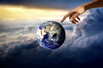 earth and hand