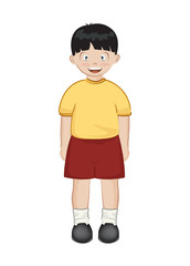 illustration of an asian student