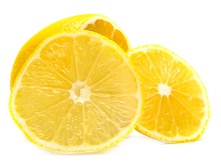 ripe juicy lemon on white. Isolation. Shallow DOF