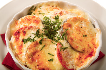 good-looking baked food isolated on the white