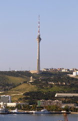 TV tower on the hill. Baku, Azerbaijan.