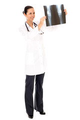 Doctor looking at x-ray