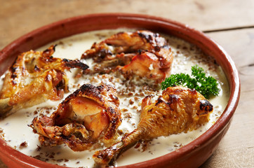 Grilled chicken with buckwheat porridge