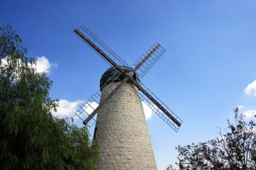 Windmill  in the Yemin Moshe neighborhood of Jerusalem