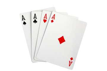 Four Aces with clipping path