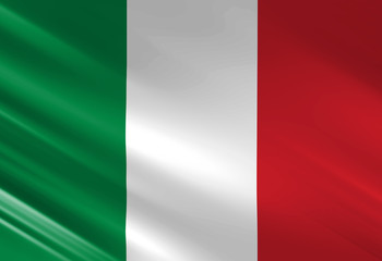 Italian flag waving in the wind