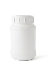 Blank container with cap on white background