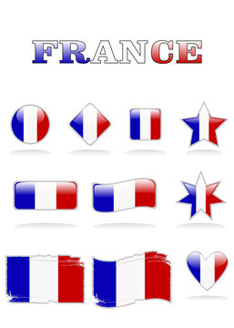 france flags button