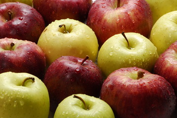 frescas manzanas.