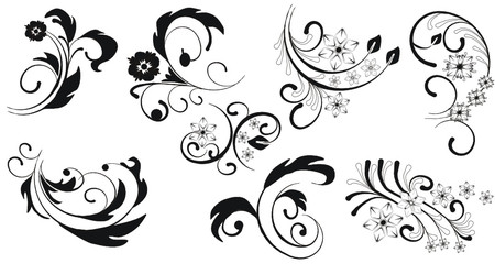 Ornamental design flower-vector