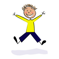 enfant saut de joie