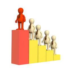 Conceptual image - a position of the leader