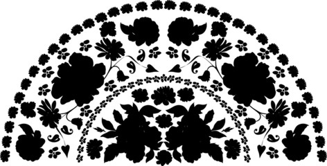 silhouette of half circle decoration