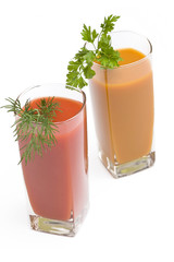 vegetable juice: tomato and pumpkin