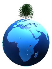 globus mit baum