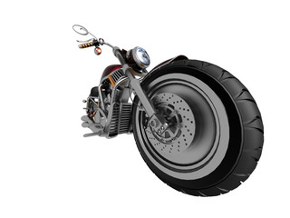 Motorcycle on a white background