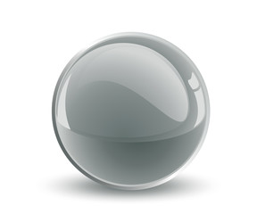 3d vector orange sphere