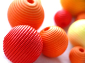 Red and orange beads