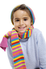 4 year old dressed in warm winter clothing