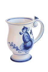 The mug, mural to gzhel style. Russia