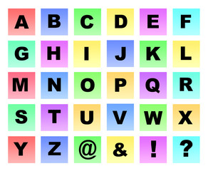 Colour letters capitals