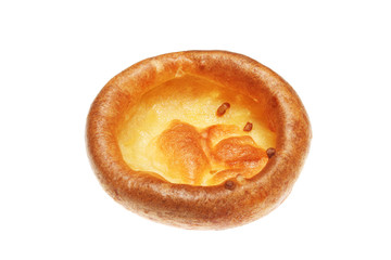 Yorkshire pudding isolated on white