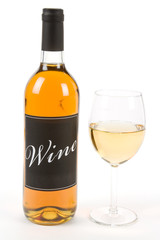 Wine Bottle with white background