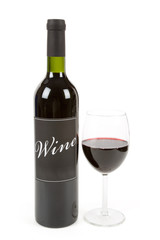 Wine Bottle with white background