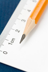 White ruler close up shot