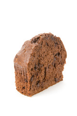 Muffin with white background, close up