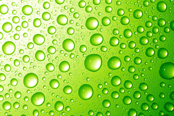 Water drops on metallic surface