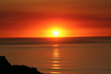 Red Ocean Sunset