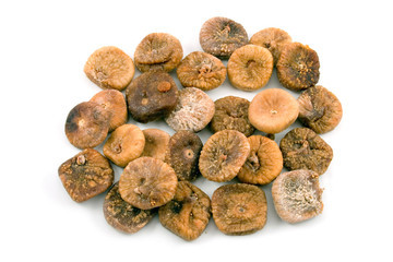 dried fig on the white background