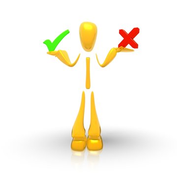 yellow man has to decide