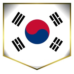 drapeau ecusson corée du sud south korea flag