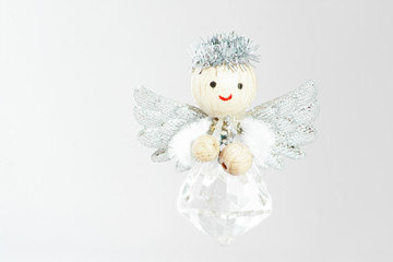 weihnachtsengel, weihnachten, engel, weiß, silber