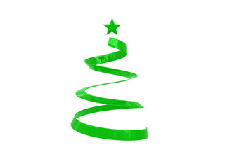 Abstract 3d illustration of stylized christmas tree
