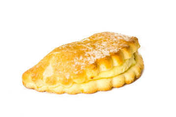 crisp more fresh pastry on a white background