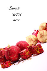 Christmas ball and place for sample text