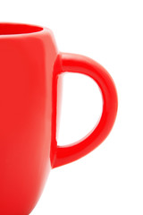 Red cup isolated over white background