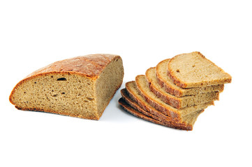 rye braed isolated om white background