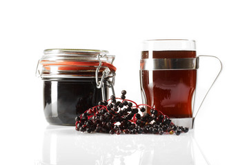 Elder berry juice, fruit and drink